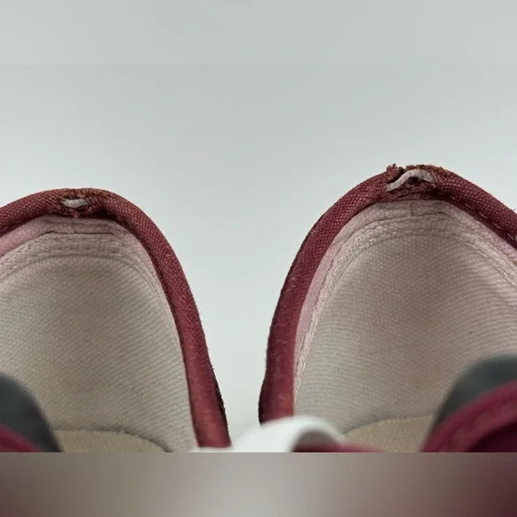 Vans Off The Wall Suede Burgundy Sneakers, Unisex Size Men's 8.0 / Women's 9.5 - Picture 13 of 15